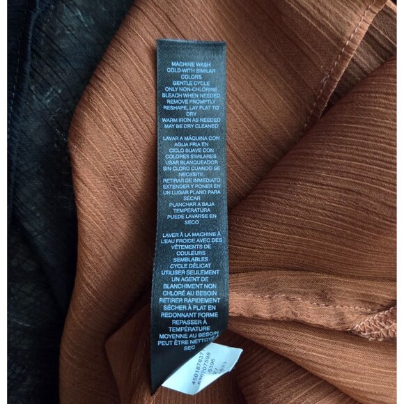 White House Black Market Boho Fairy Black Sleeveless Blouse Women's L - Picture 10 of 10